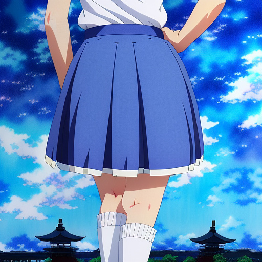 12 year old girl
skirt

 in anime style