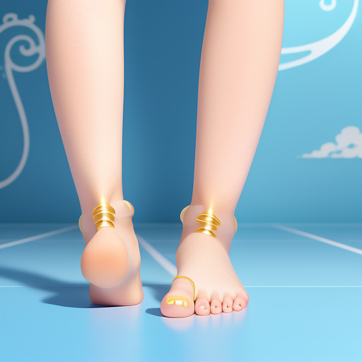 Kids feet in anime style