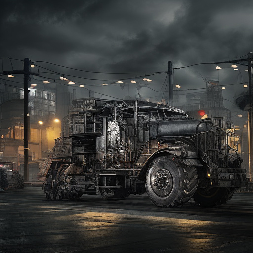 Mechanical moving system.
gloomy, dark. gears. in custom style