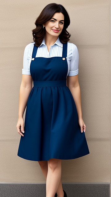 Slim nigella lawson pinafore dress  in custom style