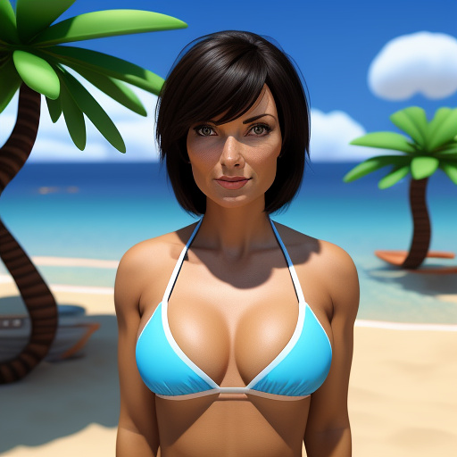 Davina mccall bikini  in disney 3d style