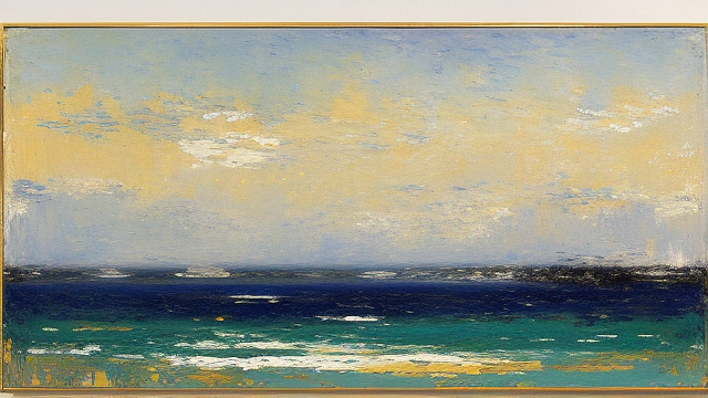 Abstract painting, minimal, muted color, by childe hassam in custom style