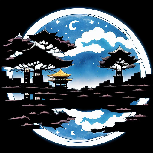 Moon black
 in anime style