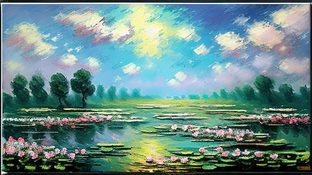 Abstract background, clean minimal, soft muted color, oil painting, by claude monet  in custom style