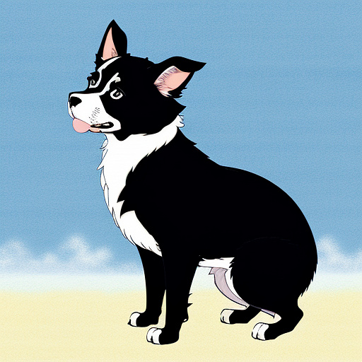 Dog in anime style
