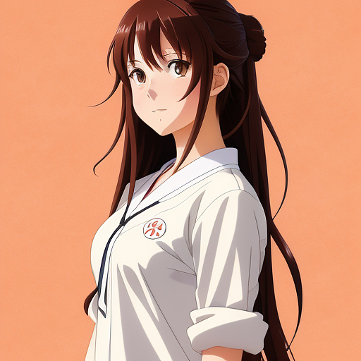 Hot anime girl 
 in anime style