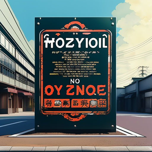 No zombies allowed sign in anime style