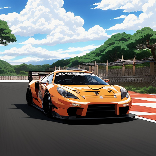 Car sport in anime style