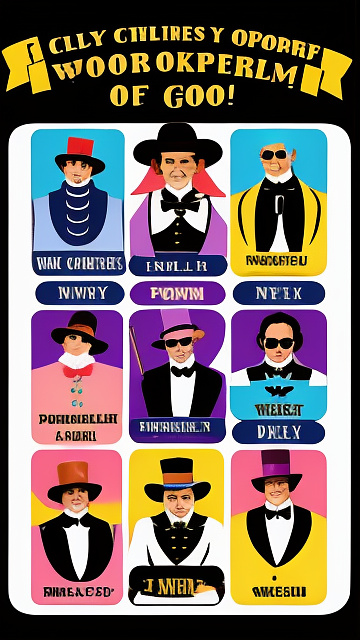 A willy wonka style group of people in custom style