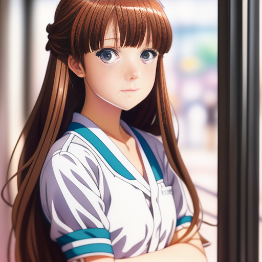  13, teen girl in handcuffs, realistic photograph, nonude in anime style
