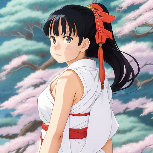 Sango from inuyasha dancing in anime style