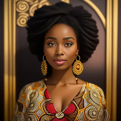 A traditional african woman. in disney painted style
