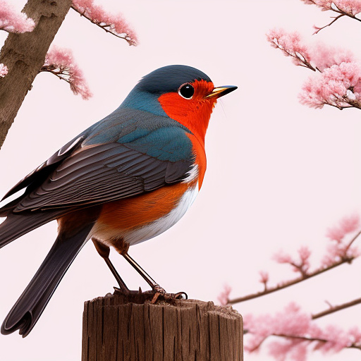 A robin whistling the voice of your heart to you in anime style