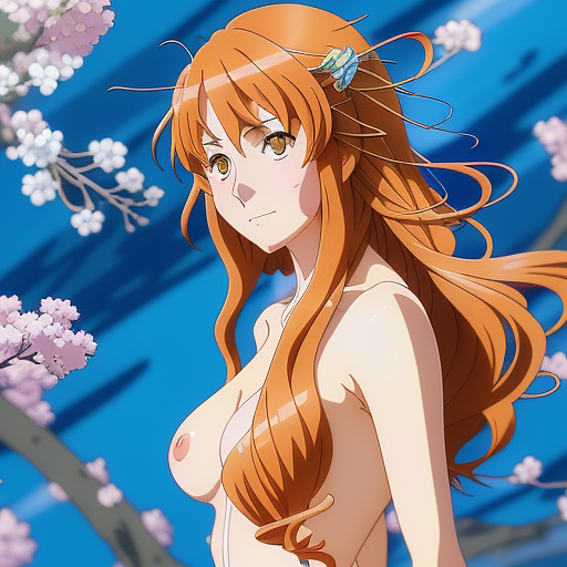 Woman, nude in anime style