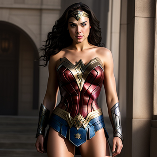 Wonder woman gal gadot realistic photo
 in custom style