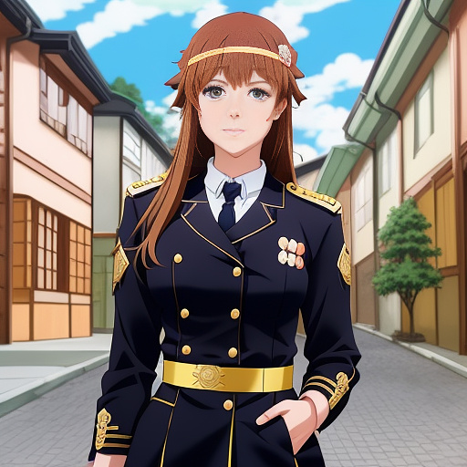 Policistka in anime style