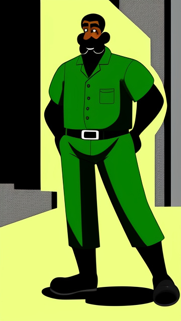 There is a man in the animation called blister. i want you to give me a color photo of this man as a real person in custom style
