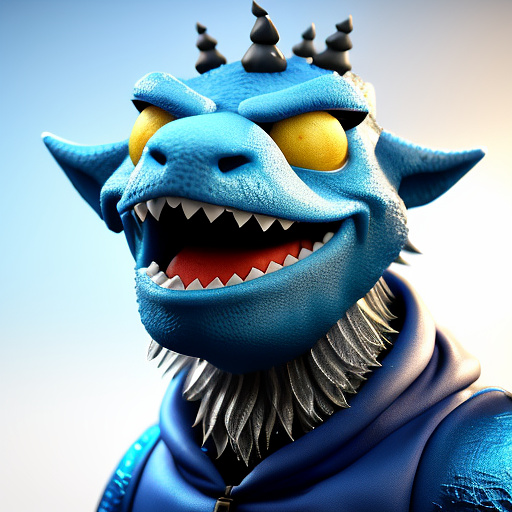 A single frost dragon, covered in icicles, 3d render, stylized cartoon character, polished smooth frozen scales, studio lighting, vibrant blue and white colors, on a solid white background, breathing a cloud of cold air. he needs to have ice scales. full body image in disney 3d style