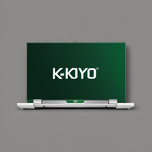 Logo green shop, laptop hp, laptop dell, poster,advertising in anime style