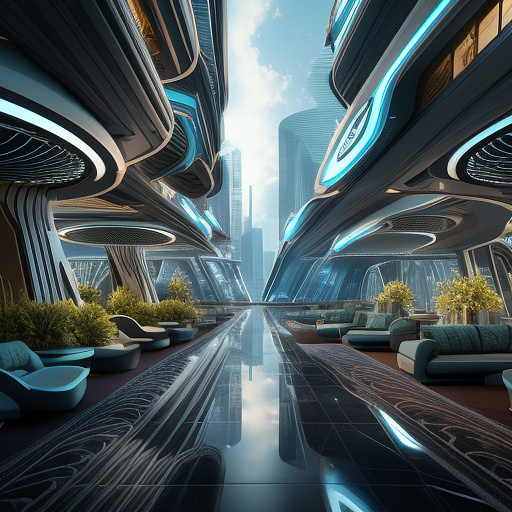 Eternity echoes, surreal designs, poster in design of the future style