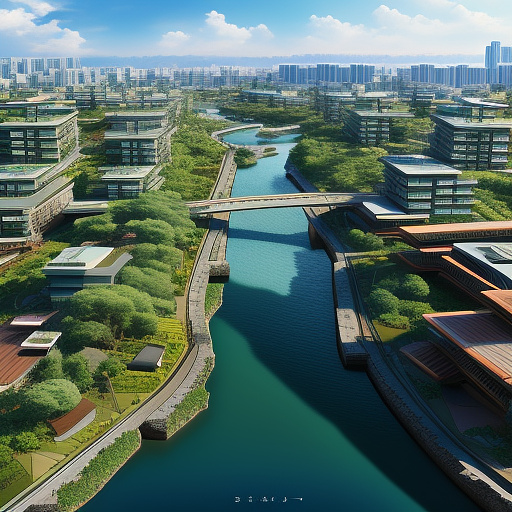 Top view masterplan):
"top-down aerial view, masterplan rendering of a 20-hectare eco-resort. a long straight artificial canal, 600m long and 15–20m wide, crossing diagonally southwest to northeast, man-made, not river, with small boats. two outdoor pools located at both ends of the canal. along canal: 10 small cafés every 50m and 5 restaurants every 100m, with terraces and umbrellas. on the southeast hill: 30 low-rise luxury villas (150m² each), traditional-modern style, surrounded by orchards and gardens. a zipline line crossing diagonally southeast to northwest, clearly visible above the site. add cycling and walking paths, shaded sitting areas. emphasize correct scale, eco-friendly resort design, orchards, modern luxury. clean, colorful masterplan rendering." in anime style