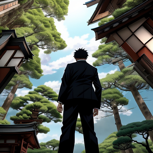 Frame 5 — “decision point”

camera angle: low-angle shot
description:
the manager stands near the exit door of his office, phone still in hand, looking determined yet anxious. a strong shadow falls behind him, emphasizing the weight of the moment.
mood: a dramatic pause before the next big step; the tension peaks.
 in anime style