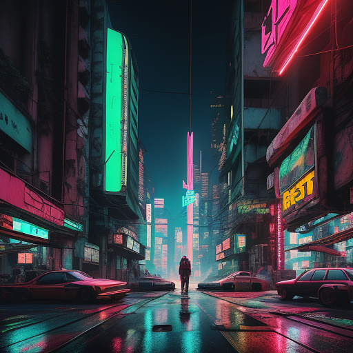 Hanging on to nothing in cyberpunk style