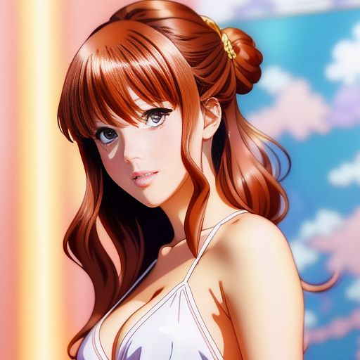 Hot sexy babe
 in anime style