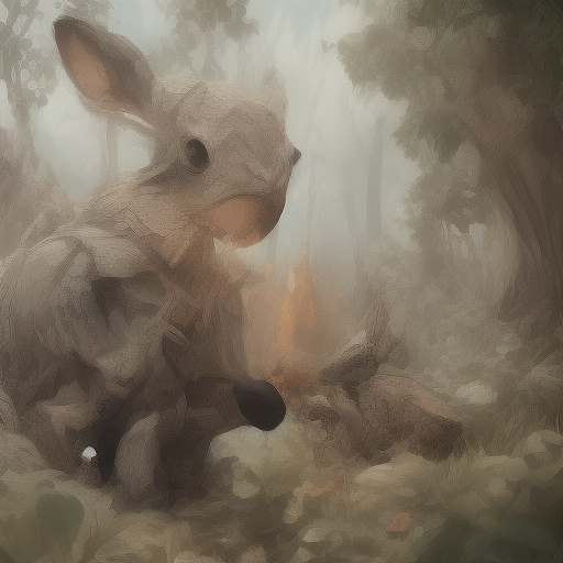 A little grey bear, a little rabbit and a little turtle were humiliated. in disney painted style