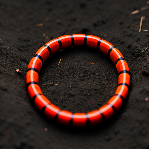 A coral snake in circle. in custom style