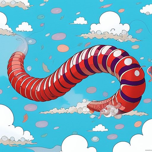 Weird worm in anime style