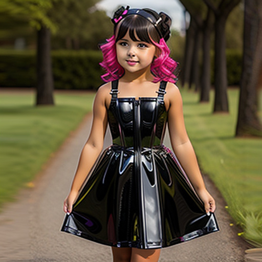 6 year old girl latex corset dress in custom style