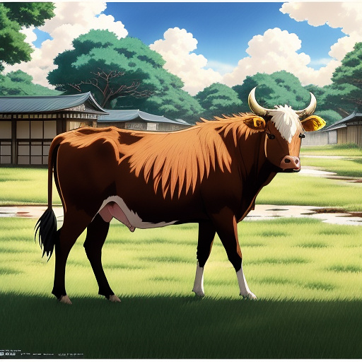 Cattle breeding in anime style