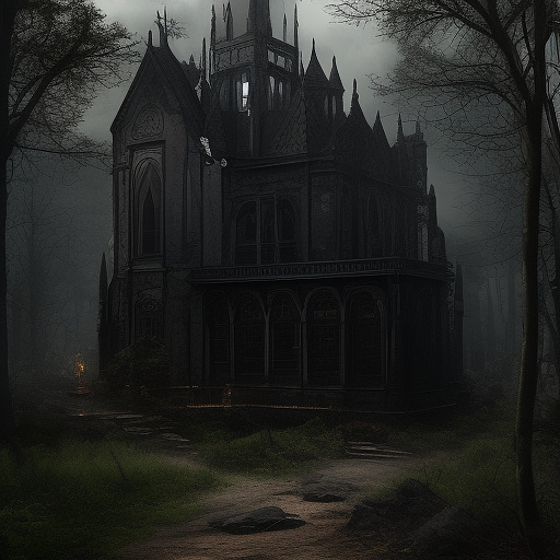 Konfrontation in der natur in gothic style