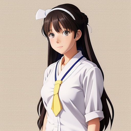 School girl
 in anime style