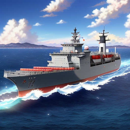Uss santa barbara ae-28 (ammunition ship)
 in anime style