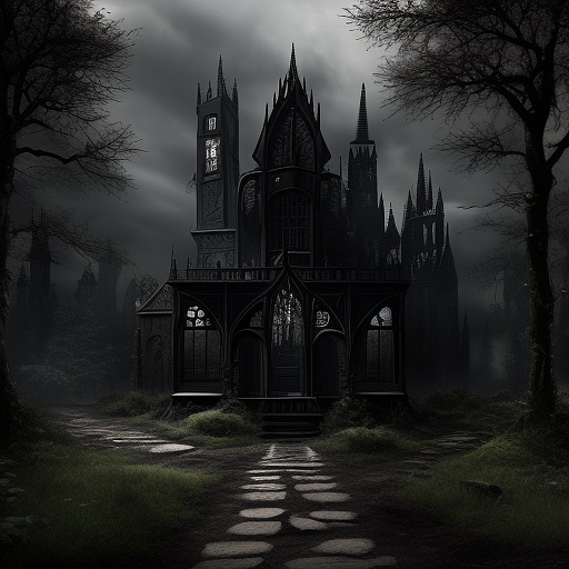 Konfrontation in der natur in gothic style