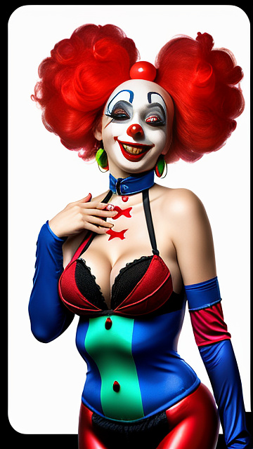 Sexy clown girl in custom style