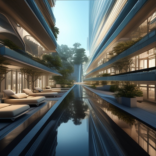 A naked japanese girl  in design of the future style