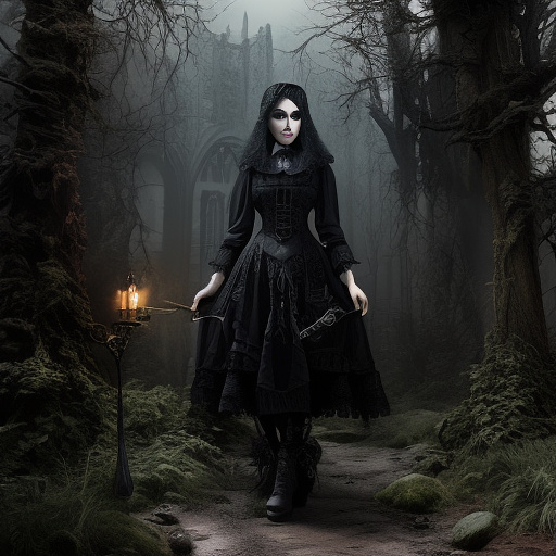 Konfrontation in der natur in gothic style