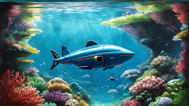 6 persons design to build an underwater robot  in anime style