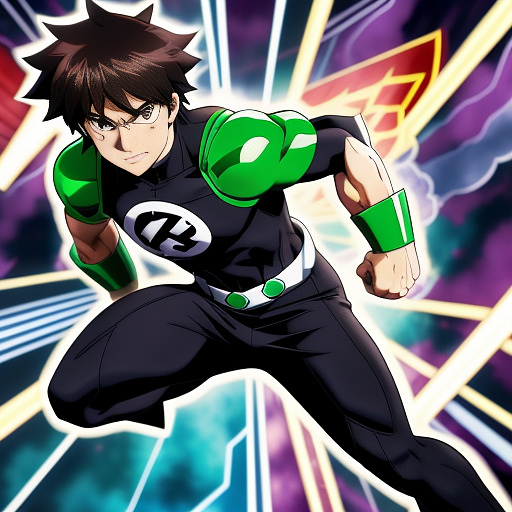 Ben 10 superhero in anime style