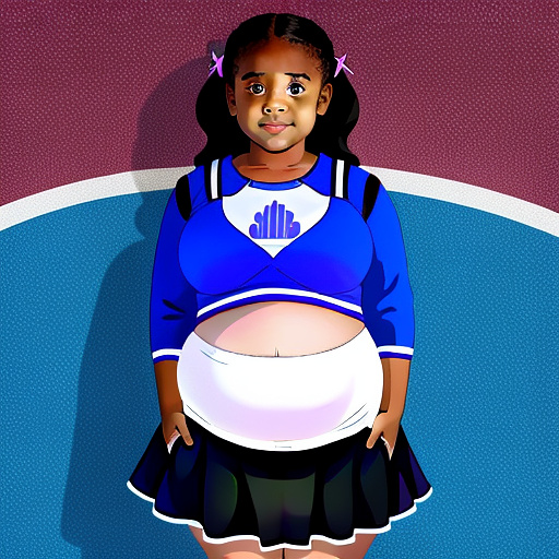 Pregnant 13-year-old girl wearing a only a skirt and bra while showing her big "gassy" belly to the camera more gas and no skirt alot of gassy un her belly  in custom style