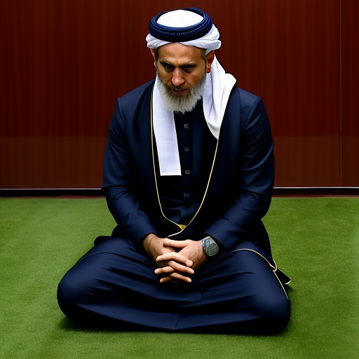 
lionel messi in a mullah's dress praying.
 in custom style