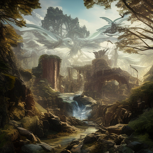 Konfrontation in der natur in angelcore style