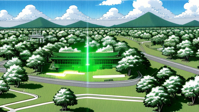 Aerial  drones shooting lasers at army vehicles. in anime style