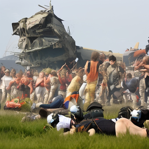 People fall out of a flying plane in custom style