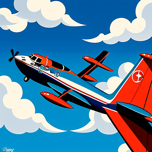 Funny plane is flying. the side door of the plane is open. people are falling out of the plane. in disney painted style