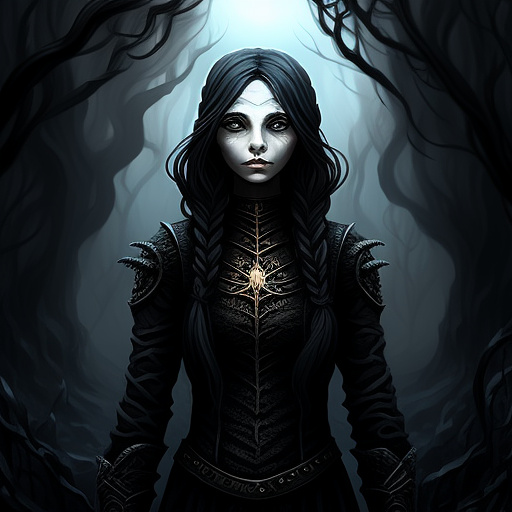 Eldritch beings in the form of a girl  in custom style