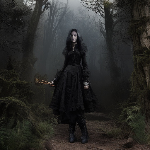 Konfrontation in der natur in gothic style